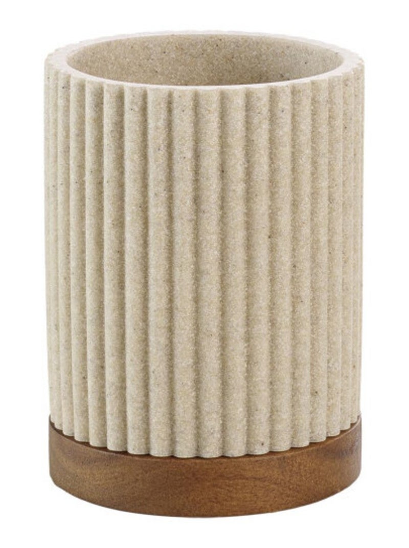 Set de bain en polyrésine Niagara naturel 4 pièces Beige - Kiabi