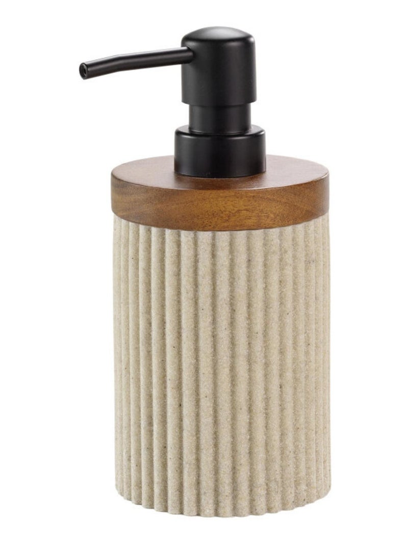 Set de bain en polyrésine Niagara naturel 4 pièces Beige - Kiabi