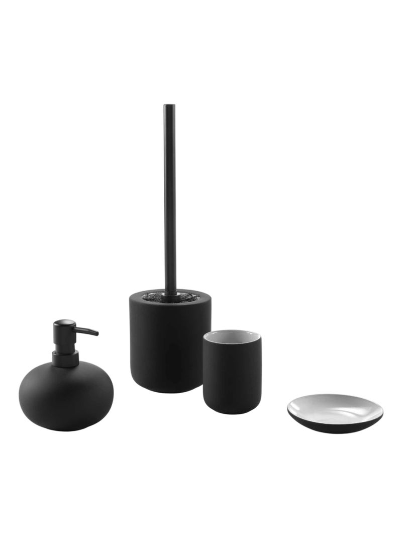 Set de Bain MAMBO – 4 Pièces – Coloris Noir Noir - Kiabi