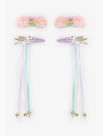 Set de barrettes rainbow pour fille penti