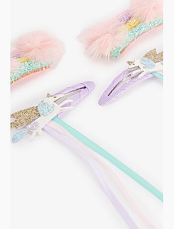Set de barrettes rainbow pour fille penti