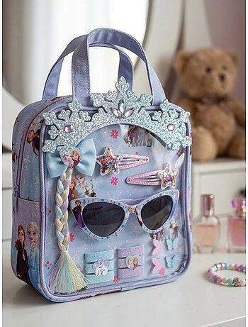 Set de beauté 12 accessoires cheveux avec pochette la reine des neiges disney