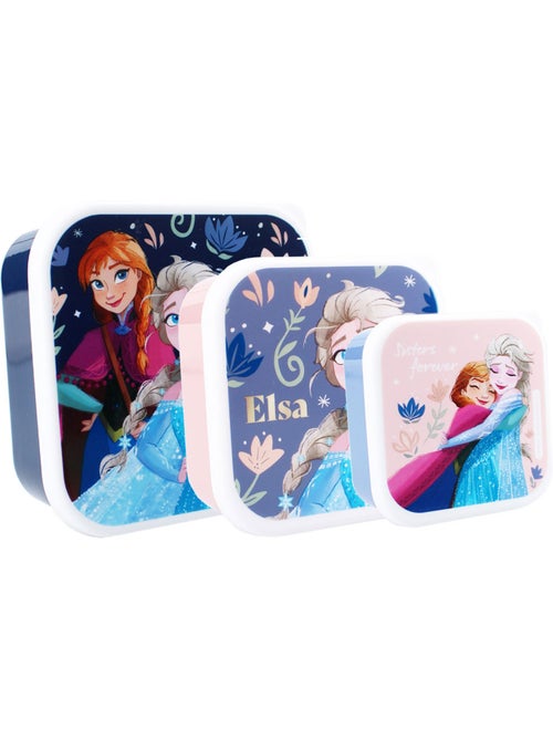 Set de boîtes à goûter 3 en 1 'La Reine des Neiges' en PVC – 12 cm - Kiabi