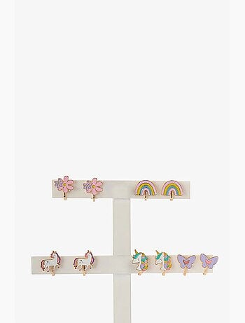 Set de boucles d'oreilles licorne pour fille penti