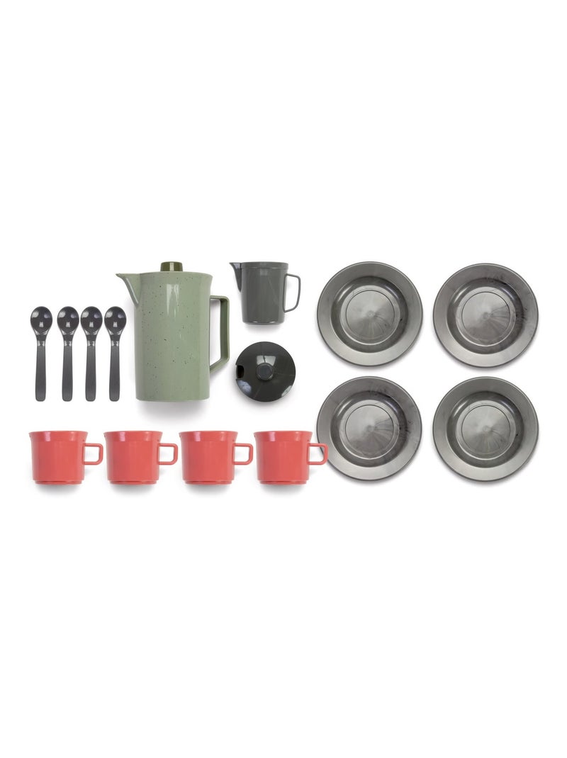 Set de café en filet 17 pcs Vert - Kiabi