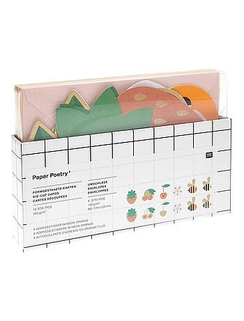 Set de cartes et enveloppes - Just bees Fruits et flowers