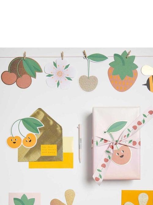 Set de cartes et enveloppes - Just bees Fruits et flowers - Kiabi