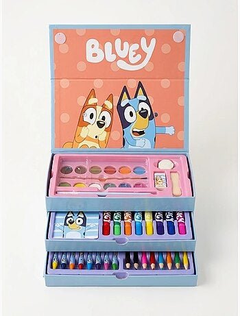 Set de coloriage avec mallette de transport bluey