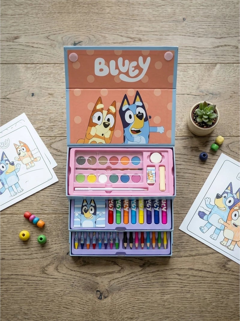 Set de coloriage avec mallette de transport bluey N/A - Kiabi