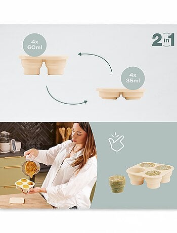 Set de contenants et grignoteuse en silicone