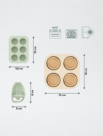 Set de contenants et grignoteuse en silicone