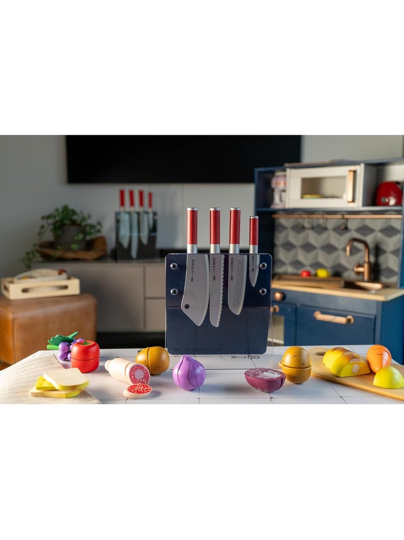 Set de couteaux en bois Rouge - Kiabi
