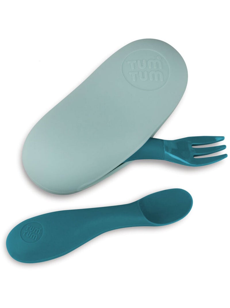 Set de couverts en silicone Bleu Bleu - Kiabi