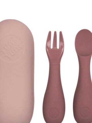 Set de couverts en silicone Rose