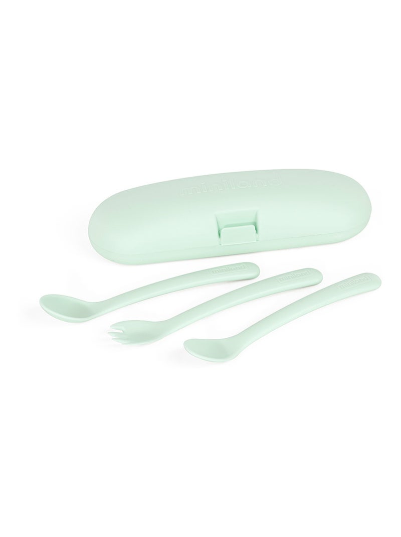 Set De Couverts Enfant Picneat Mint Miniland Bleu - Kiabi