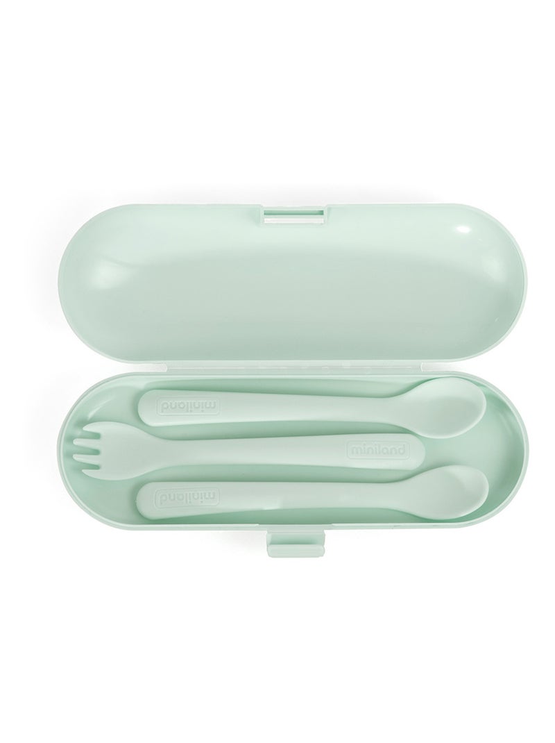 Set De Couverts Enfant Picneat Mint Miniland Bleu - Kiabi