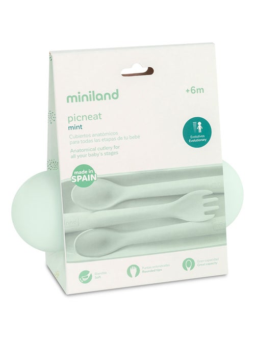 Set De Couverts Enfant Picneat Mint Miniland - Kiabi
