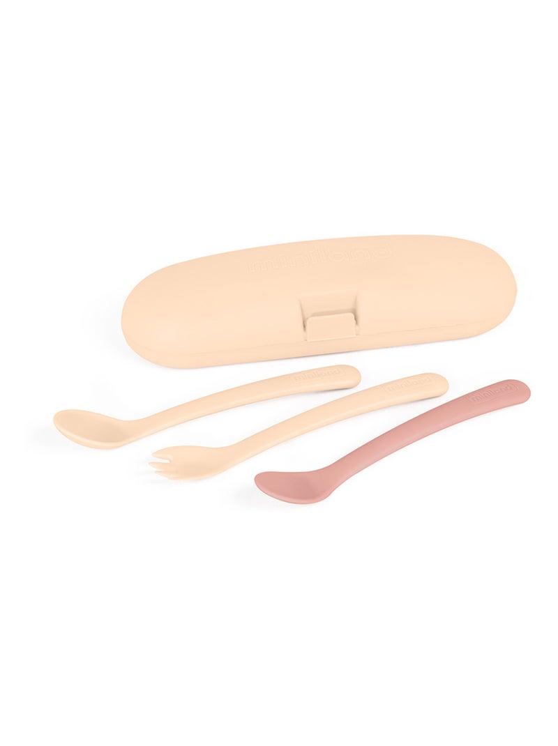 Set De Couverts Enfant Picneat Valencia Miniland Rose saumon - Kiabi