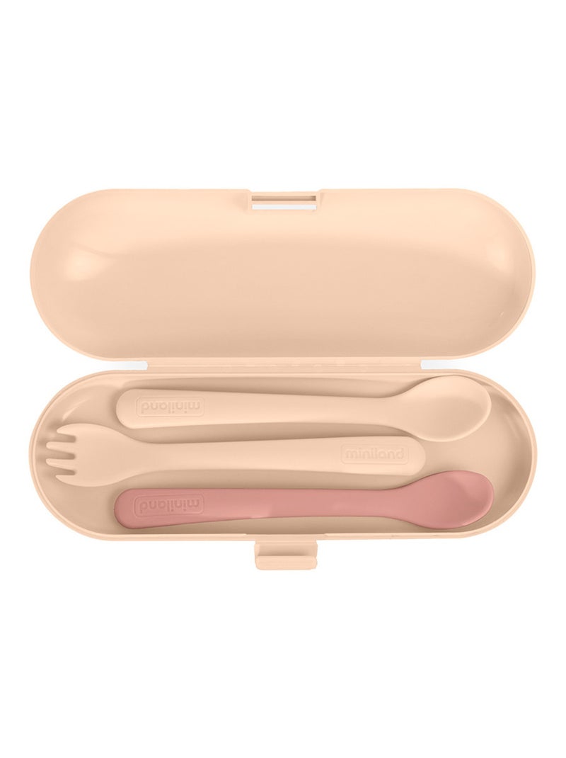 Set De Couverts Enfant Picneat Valencia Miniland Rose saumon - Kiabi