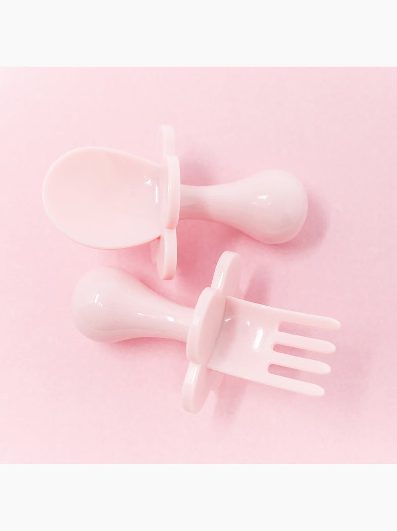 Set de couverts ergonomiques d'apprentissage Rose - Kiabi