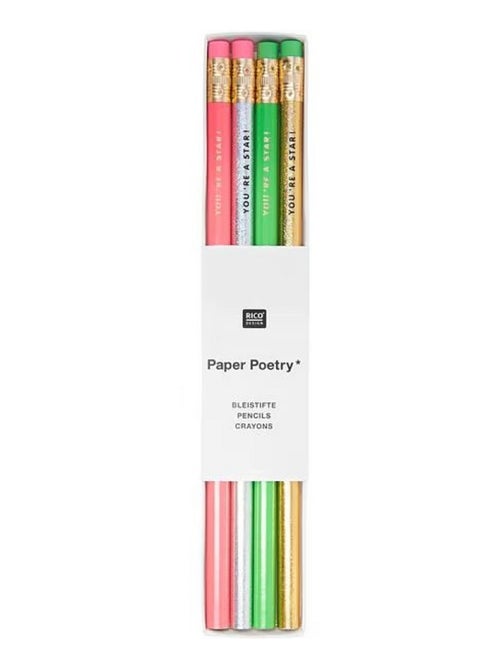 Set de crayons a papier Fluo - 4 pieces - Kiabi