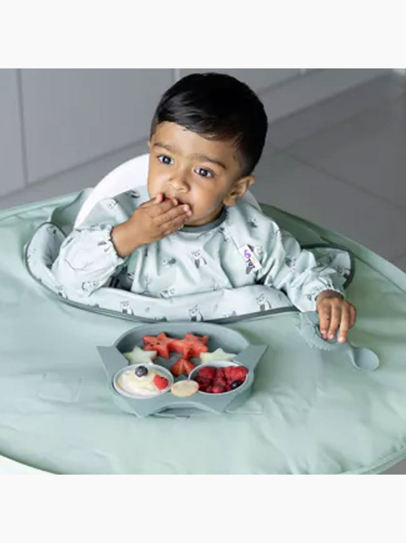 Set de Cuillères Bébé en Silicone Tidy Tot Vert/Orange - Kiabi