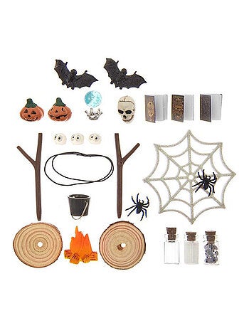 Set de decoration miniature halloween