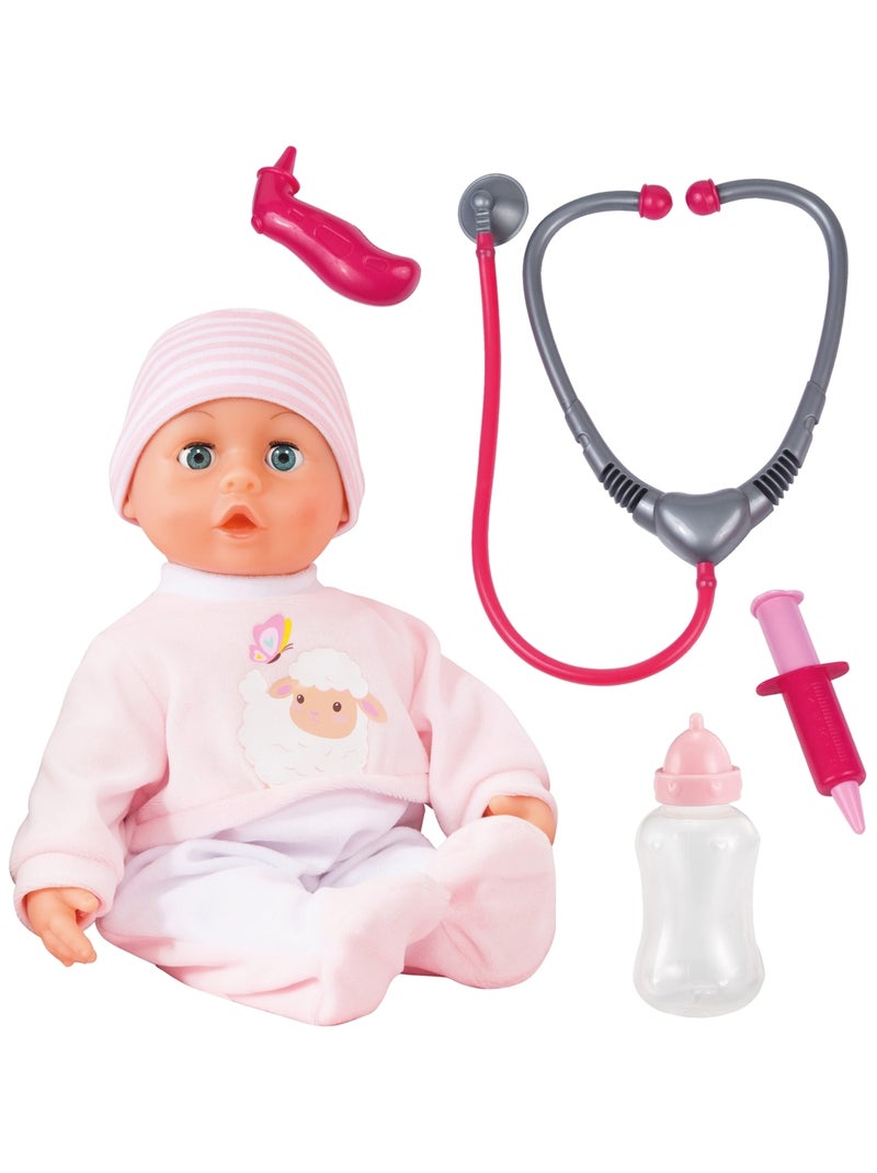 Set de doctuer avec poupée bébé avec son 33cm Multicolore - Kiabi