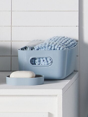 Set de douche 3 accessoires rideau tapis panier BATHROOM