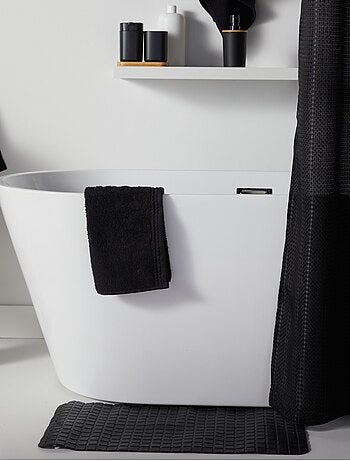Set de douche 3 accessoires rideau tapis panier BATHROOM