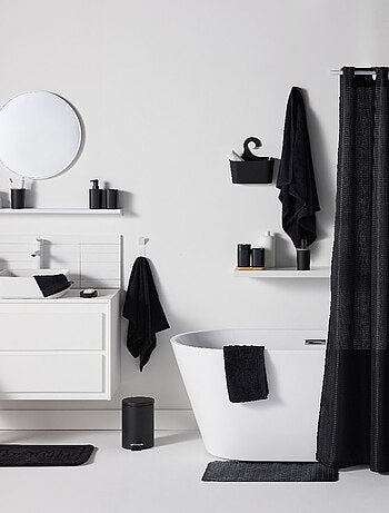 Set de douche 3 accessoires rideau tapis panier BATHROOM