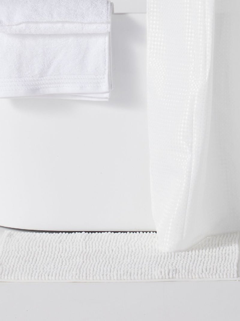 Set de douche panier + rideau de douche + tapis de douche Blanc - Kiabi