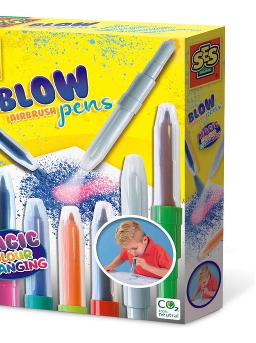 Set de feutres aérographes : Blow airbrush pens : Changement de couleur magique - Kiabi