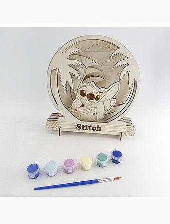 Set de figurines à peindre - Stitch - Disney - Bois - Activités créatives pour enfants