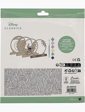 Set de figurines à peindre - Stitch - Disney - Bois - Activités créatives pour enfants