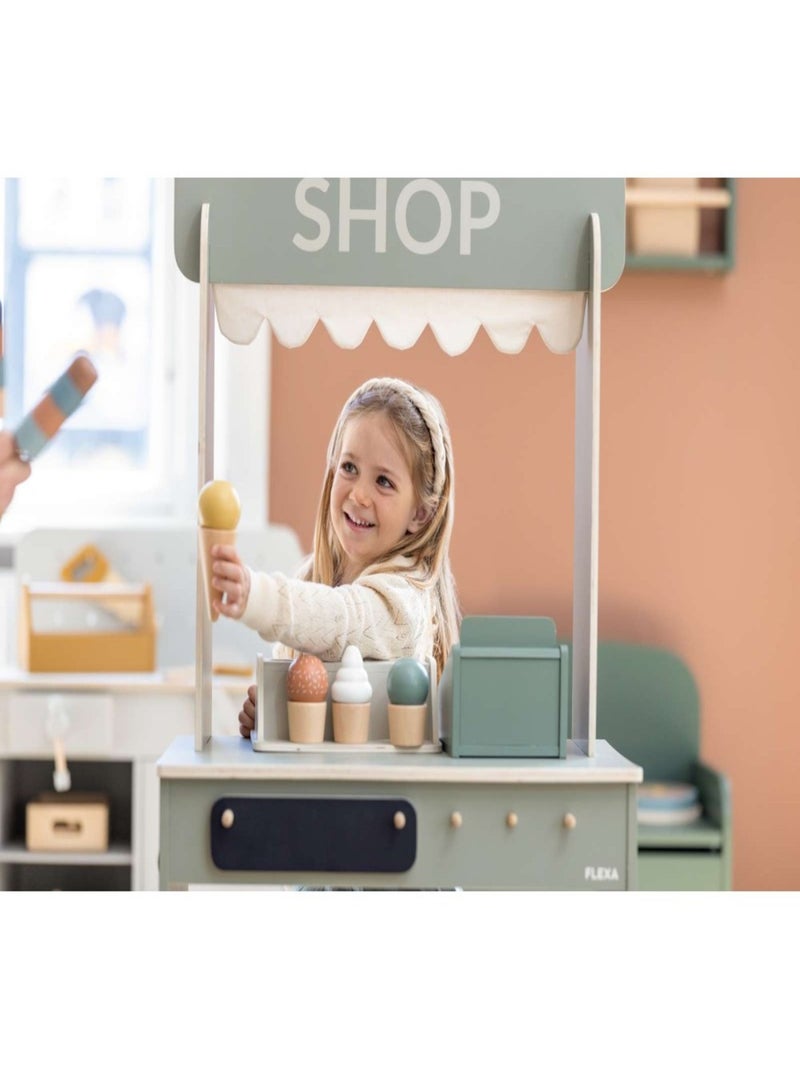 Set de glaces en bois contreplaqué de bouleau Beige - Kiabi