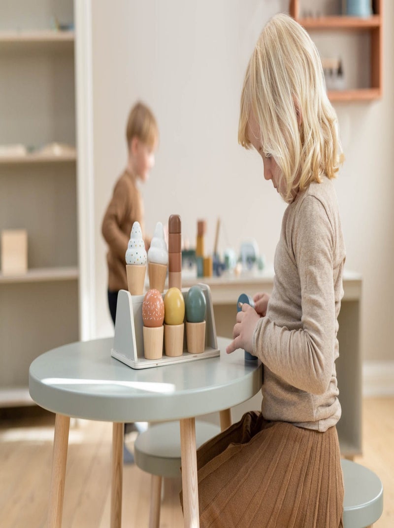 Set de glaces en bois contreplaqué de bouleau Beige - Kiabi