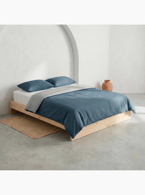 Set de housse de couette 100% coton, avec taie(s) d’oreiller, bicolore réversible - Gamusi. - Kiabi Set de housse de couette 100% coton, avec taie(s) d’oreiller, bicolore réversible - Gamusi. - Kiabi