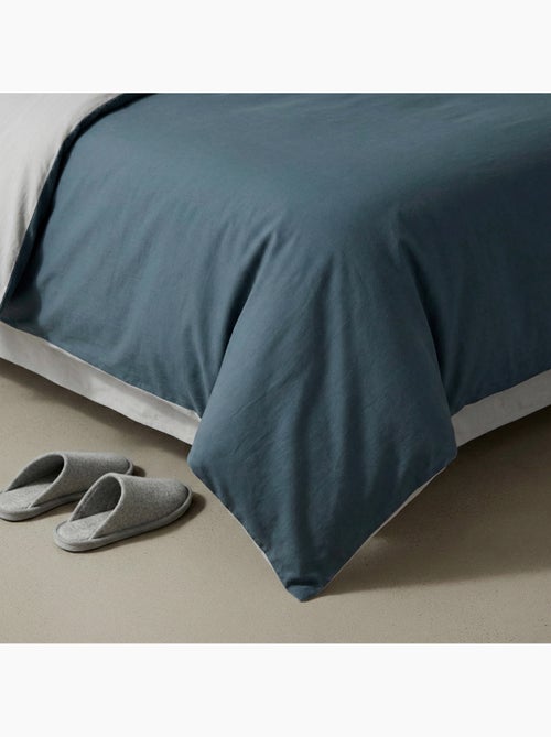 Set de housse de couette 100% coton, avec taie(s) d’oreiller, bicolore réversible - Gamusi. - Kiabi Set de housse de couette 100% coton, avec taie(s) d’oreiller, bicolore réversible - Gamusi. - Kiabi
