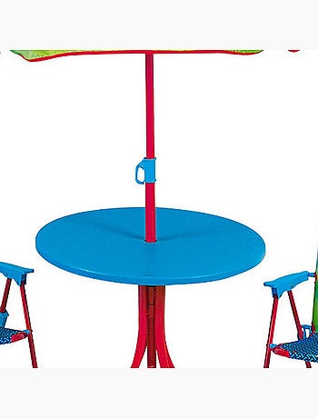 Set de jardin enfant - La Pat'Patrouille - table parasol et 2 chaises pliantes