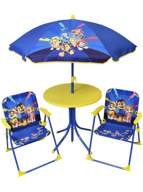 Set de jardin enfant - La Pat'Patrouille - table parasol et 2 chaises pliantes - Kiabi