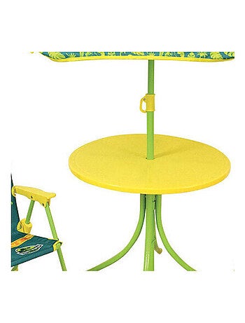 Set de jardin Jurassic World incluant 1 Table Ronde, 2 Chaises, 1 Parasol pour enfant