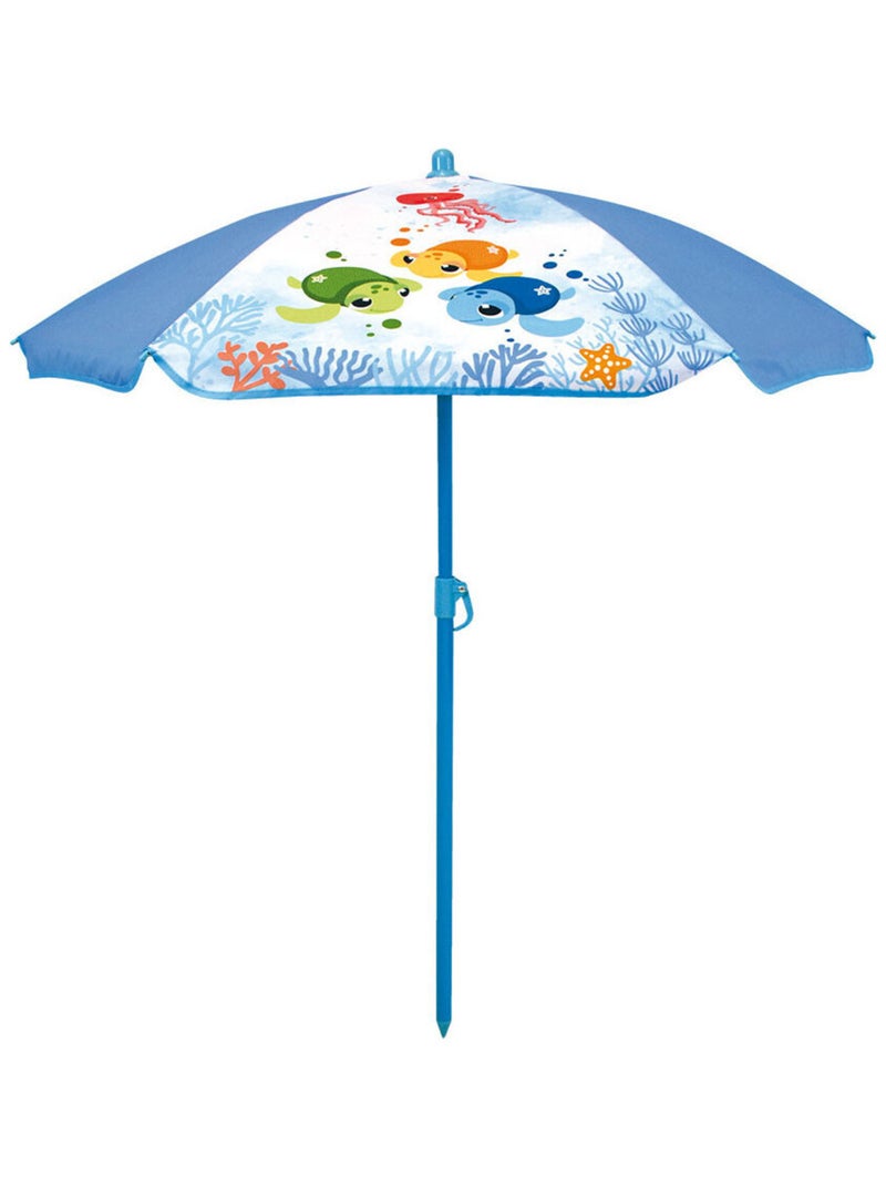 Set de jardin Ma Petite Carapace : 1 Table Ronde, 2 Chaises, 1 Parasol pour enfant Bleu - Kiabi