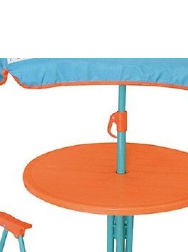 Set de Jardin Panda 4 Pièces 2 chaise Table et parasol Rose - Kiabi
