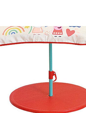 Set de jardin Peppa Pig incluant 1 Table Ronde, 2 Chaises, 1 Parasol pour enfant