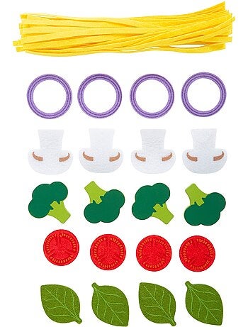 Set de jeu avec des pâtes