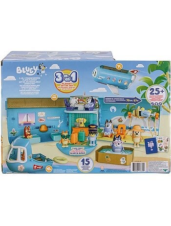 Set de jeu Avion 3 en 1 transformable hôtel/bateau sonore - Bluey