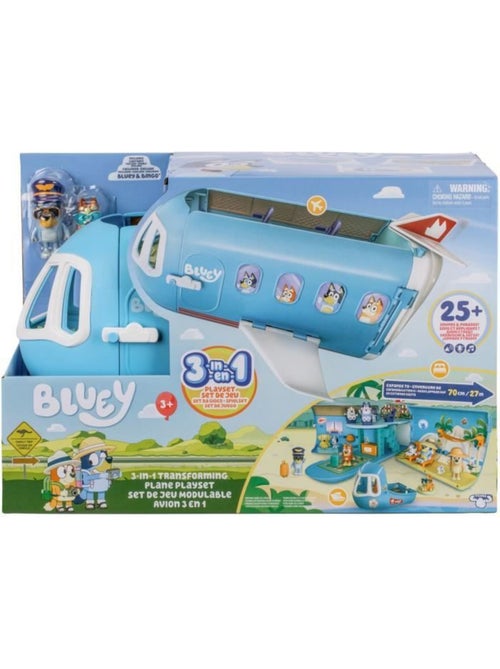 Set de jeu Avion 3 en 1 transformable hôtel/bateau sonore - Bluey - Kiabi Set de jeu Avion 3 en 1 transformable hôtel/bateau sonore - Bluey - Kiabi