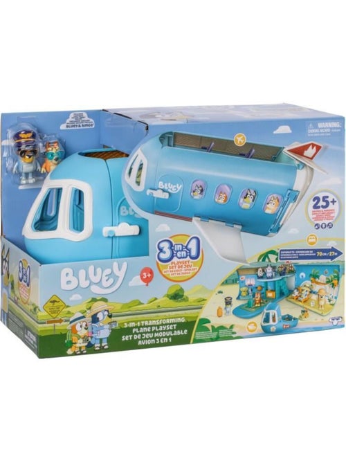 Set de jeu Avion 3 en 1 transformable hôtel/bateau sonore - Bluey - Kiabi Set de jeu Avion 3 en 1 transformable hôtel/bateau sonore - Bluey - Kiabi