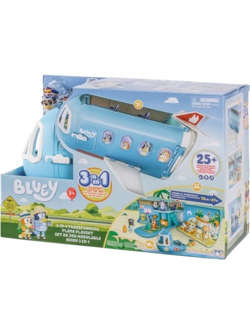 Set de jeu Avion 3 en 1 transformable hôtel/bateau sonore - Bluey - Kiabi Set de jeu Avion 3 en 1 transformable hôtel/bateau sonore - Bluey - Kiabi